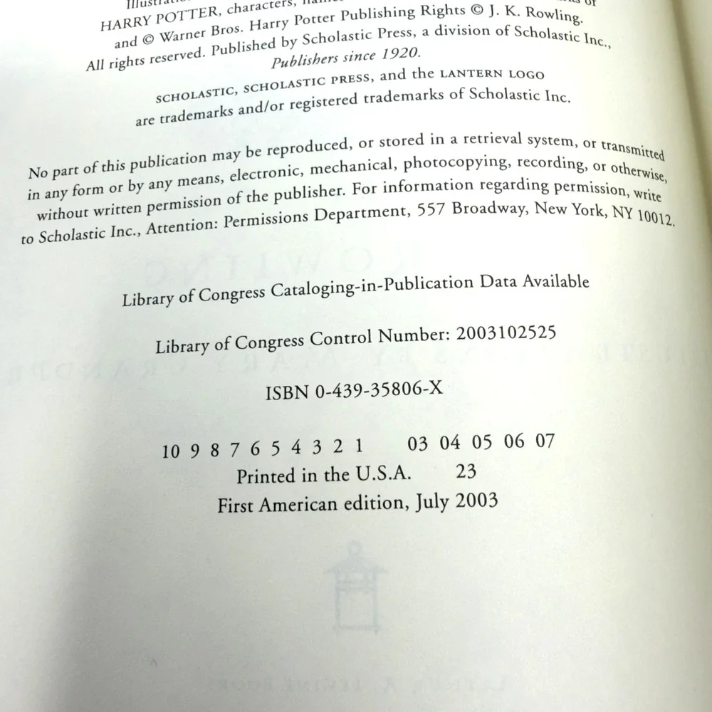 Harry Potter and the Order of the Phoenix First Printing Error Pages 683 684‎